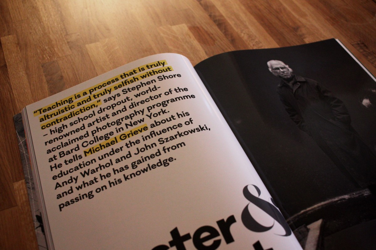 Stephen Shore in The British Journal of Photography